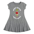 thumbnail image 1 of Dr. Seuss The Grinch - Christmas - Mery Nothing Happy Never - Toddler & Youth Girls Fit & Flare Dress, 1 of 1