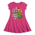 thumbnail image 1 of Dr. Seuss The Grinch - Christmas - Minster Steal Your Tree - Toddler & Youth Girls Fit & Flare Dress, 1 of 1