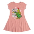 thumbnail image 1 of Dr. Seuss The Grinch - Christmas - Minster Steal Your Tree - Toddler & Youth Girls Fit & Flare Dress, 1 of 1