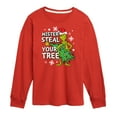 thumbnail image 1 of Dr. Seuss The Grinch - Christmas - Minster Steal Your Tree - Toddler & Youth Long Sleeve Graphic T-Shirt, 1 of 4