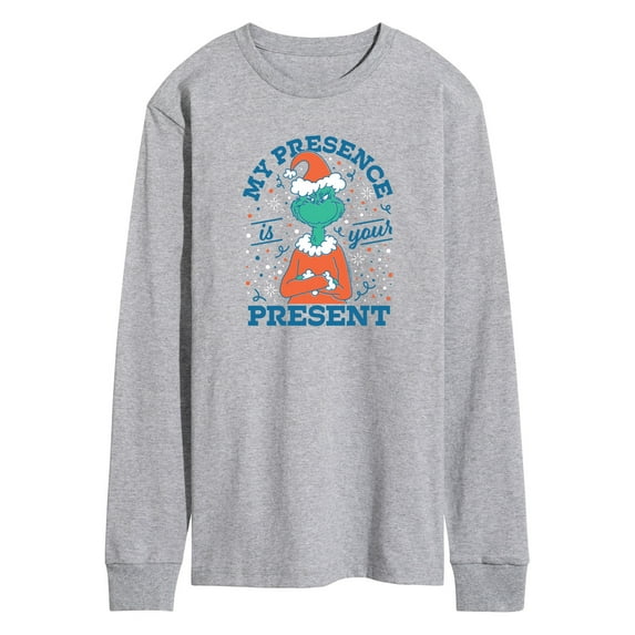 Dr. Seuss The Grinch - Christmas - My Presence Is Your Present - Men's Long Sleeve T-Shirt