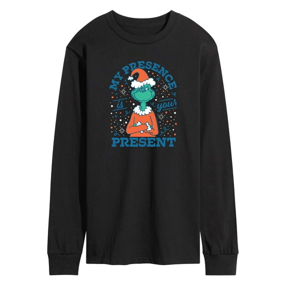 Dr. Seuss The Grinch - Christmas - My Presence Is Your Present - Men's Long Sleeve T-Shirt