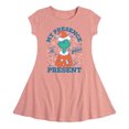 thumbnail image 1 of Dr. Seuss The Grinch - Christmas - My Presence Is Your Present - Toddler & Youth Girls Fit & Flare Dress, 1 of 1