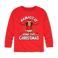 thumbnail image 1 of Dr. Seuss The Grinch - Christmas - Namast'ay Home This Christmas - Toddler & Youth Long Sleeve Graphic T-Shirt, 1 of 4