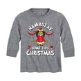 thumbnail image 1 of Dr. Seuss The Grinch - Christmas - Namast'ay Home This Christmas - Toddler & Youth Long Sleeve Graphic T-Shirt, 1 of 4