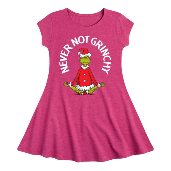 Dr. Seuss The Grinch - Christmas - Never Not Grinchy - Toddler & Youth Girls Fit & Flare Dress