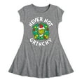 thumbnail image 1 of Dr. Seuss The Grinch - Christmas - Never Not Grinchy - Toddler & Youth Girls Fit & Flare Dress, 1 of 1