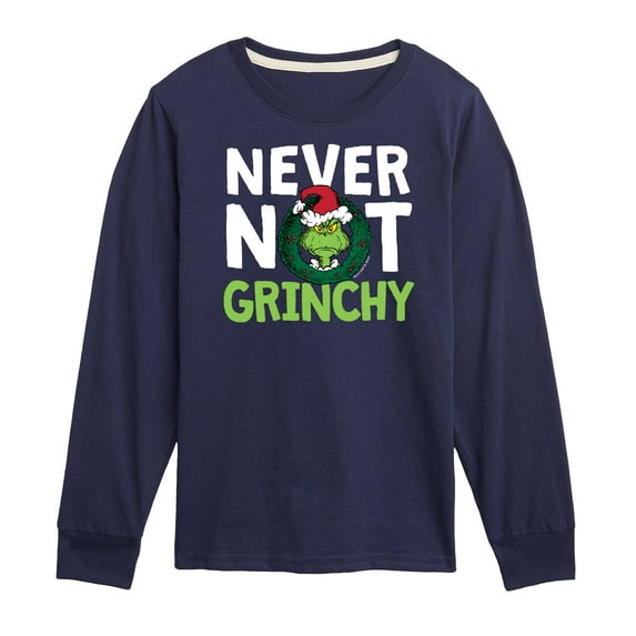 Dr. Seuss The Grinch - Christmas - Never Not Grinchy - Toddler & Youth Long Sleeve Graphic T-Shirt