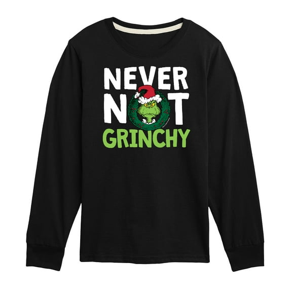 Dr. Seuss The Grinch - Christmas - Never Not Grinchy - Toddler & Youth Long Sleeve Graphic T-Shirt