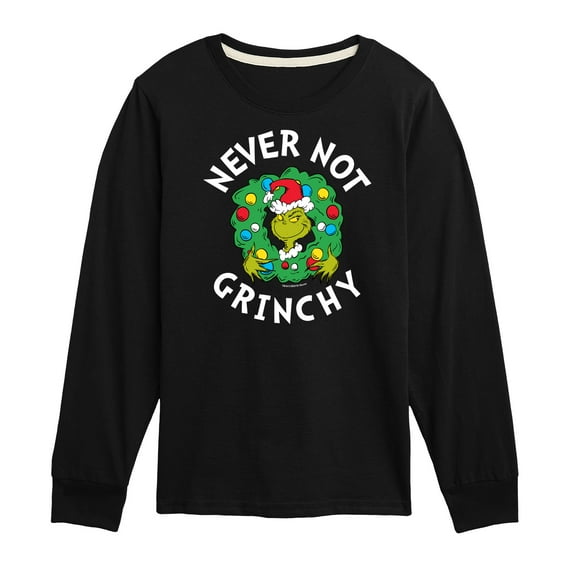 Dr. Seuss The Grinch - Christmas - Never Not Grinchy - Toddler & Youth Long Sleeve Graphic T-Shirt