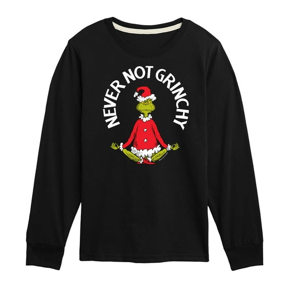 Dr. Seuss The Grinch - Christmas - Never Not Grinchy - Toddler & Youth Long Sleeve Graphic T-Shirt