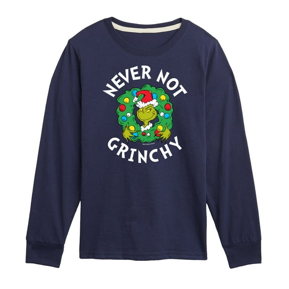 Dr. Seuss The Grinch - Christmas - Never Not Grinchy - Toddler & Youth Long Sleeve Graphic T-Shirt