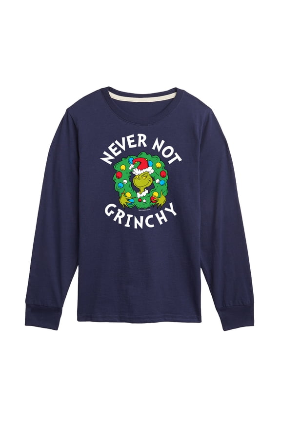 Dr. Seuss The Grinch - Christmas - Never Not Grinchy - Toddler & Youth Long Sleeve Graphic T-Shirt