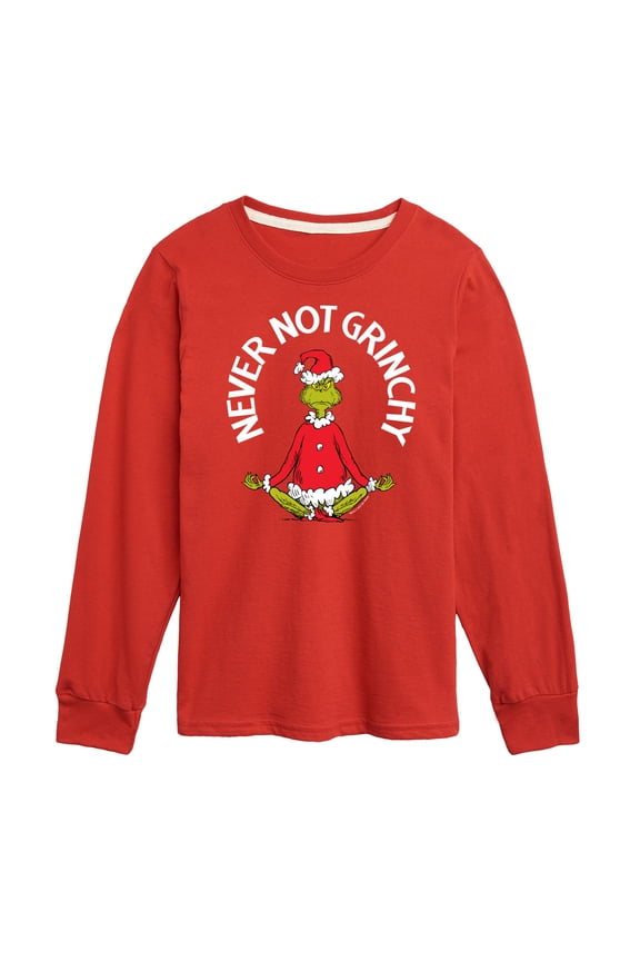 Dr. Seuss The Grinch - Christmas - Never Not Grinchy - Toddler & Youth Long Sleeve Graphic T-Shirt