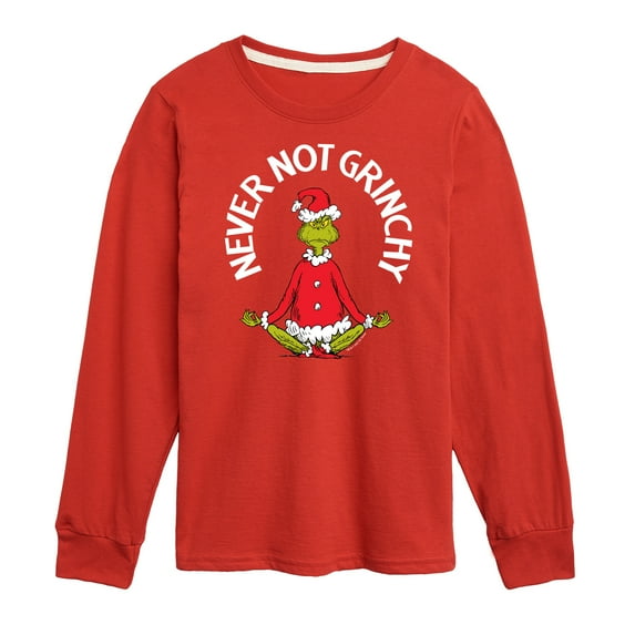 Dr. Seuss The Grinch - Christmas - Never Not Grinchy - Toddler & Youth Long Sleeve Graphic T-Shirt