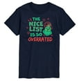thumbnail image 1 of Dr. Seuss The Grinch - Christmas - Nice List Is Overrated - Men's Short Sleeve Graphic T-Shirt, 1 of 4