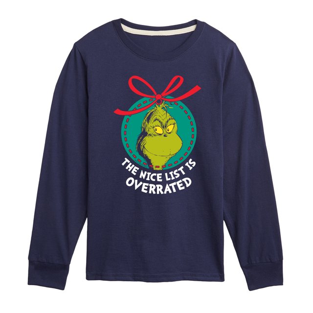 Dr. Seuss Grinch Christmas Girls' Black Long Sleeve Dress - Sizes 2T, 3T, 4T, 5T