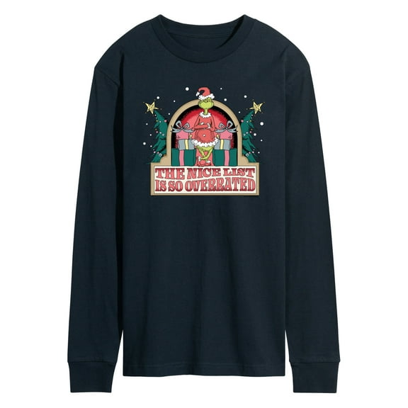 Dr. Seuss The Grinch - Christmas - Nice List Is So Overrated - Men's Long Sleeve T-Shirt