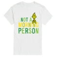 thumbnail image 1 of Dr. Seuss The Grinch - Christmas - Not A Morning Person - Men's Short Sleeve Graphic T-Shirt, 1 of 4