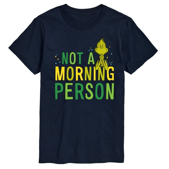 Dr. Seuss The Grinch - Christmas - Not A Morning Person - Men's Short Sleeve Graphic T-Shirt