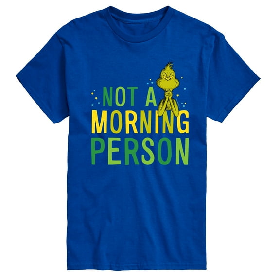 Dr. Seuss The Grinch - Christmas - Not A Morning Person - Men's Short Sleeve Graphic T-Shirt