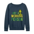 thumbnail image 1 of Dr. Seuss The Grinch - Christmas - Not A Morning Person - Women's Lightweight French Terry Long Sleeve Shirt, 1 of 4