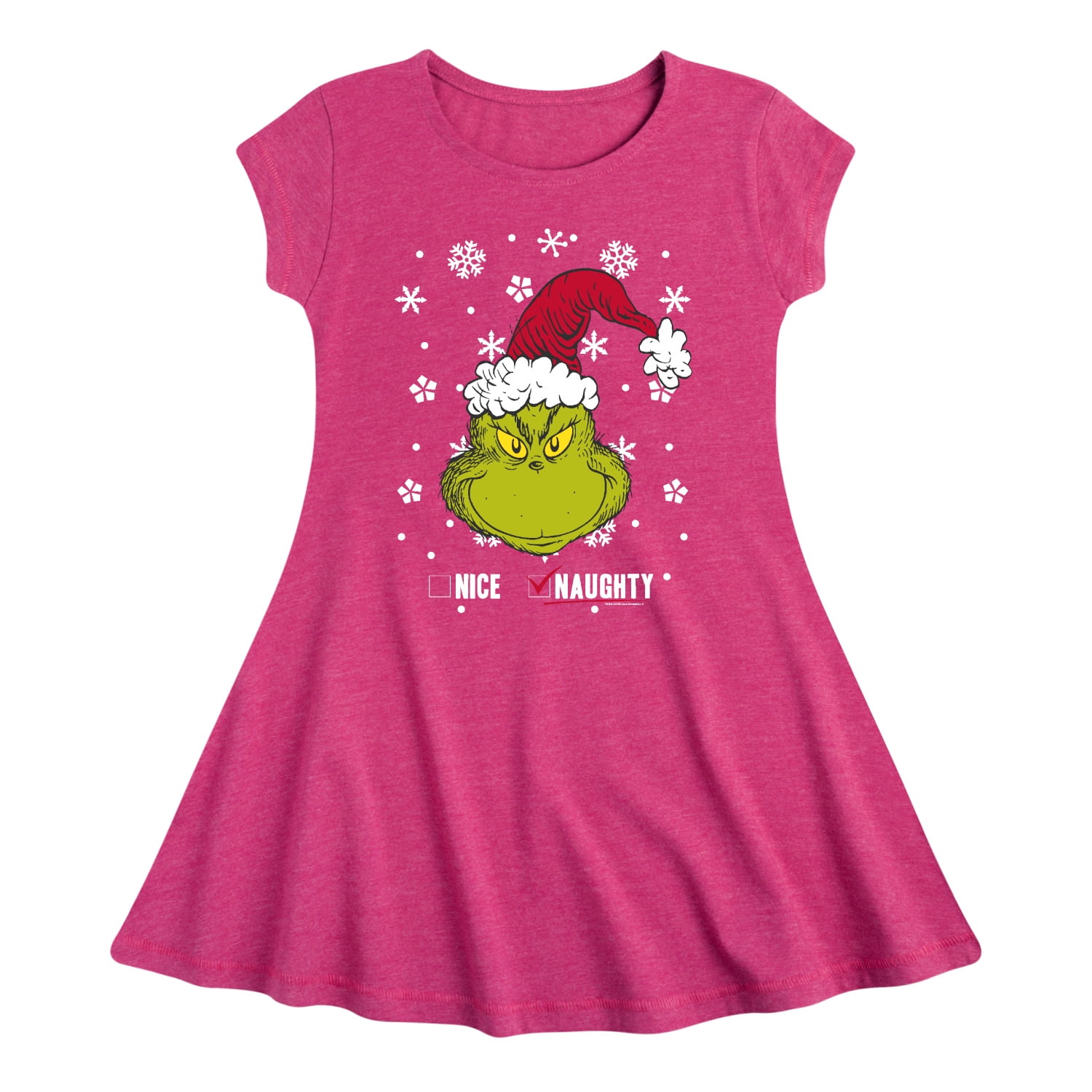 Dr. Seuss - The Grinch Santa's Little Helper - Toddler Girls Ugly Christmas  Sweater Dress - Kids Clothing Outfit - Walmart.com