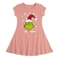 thumbnail image 1 of Dr. Seuss The Grinch - Christmas - Not Nice; Naughty - Toddler & Youth Girls Fit & Flare Dress, 1 of 1