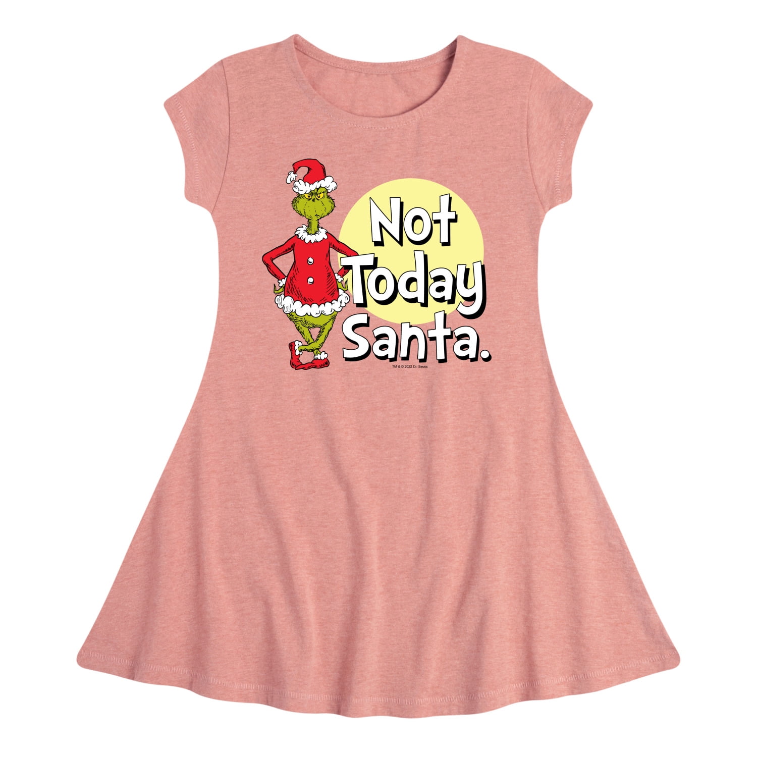 Dr Seuss The Grinch Santa Girls Costume Dress with Headband