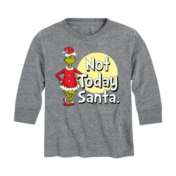 Dr. Seuss The Grinch - Christmas - Not Today Santa - Toddler & Youth Long Sleeve Graphic T-Shirt
