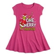 thumbnail image 1 of Dr. Seuss The Grinch - Christmas - One Merry Meanie - Toddler & Youth Girls Fit & Flare Dress, 1 of 4