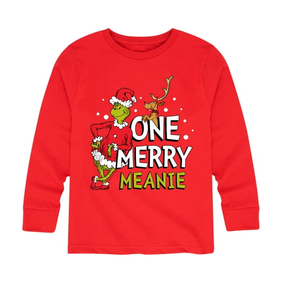 Dr. Seuss The Grinch - Christmas - One Merry Meanie - Toddler & Youth Long Sleeve Graphic T-Shirt