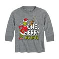 thumbnail image 1 of Dr. Seuss The Grinch - Christmas - One Merry Meanie - Toddler & Youth Long Sleeve Graphic T-Shirt, 1 of 4