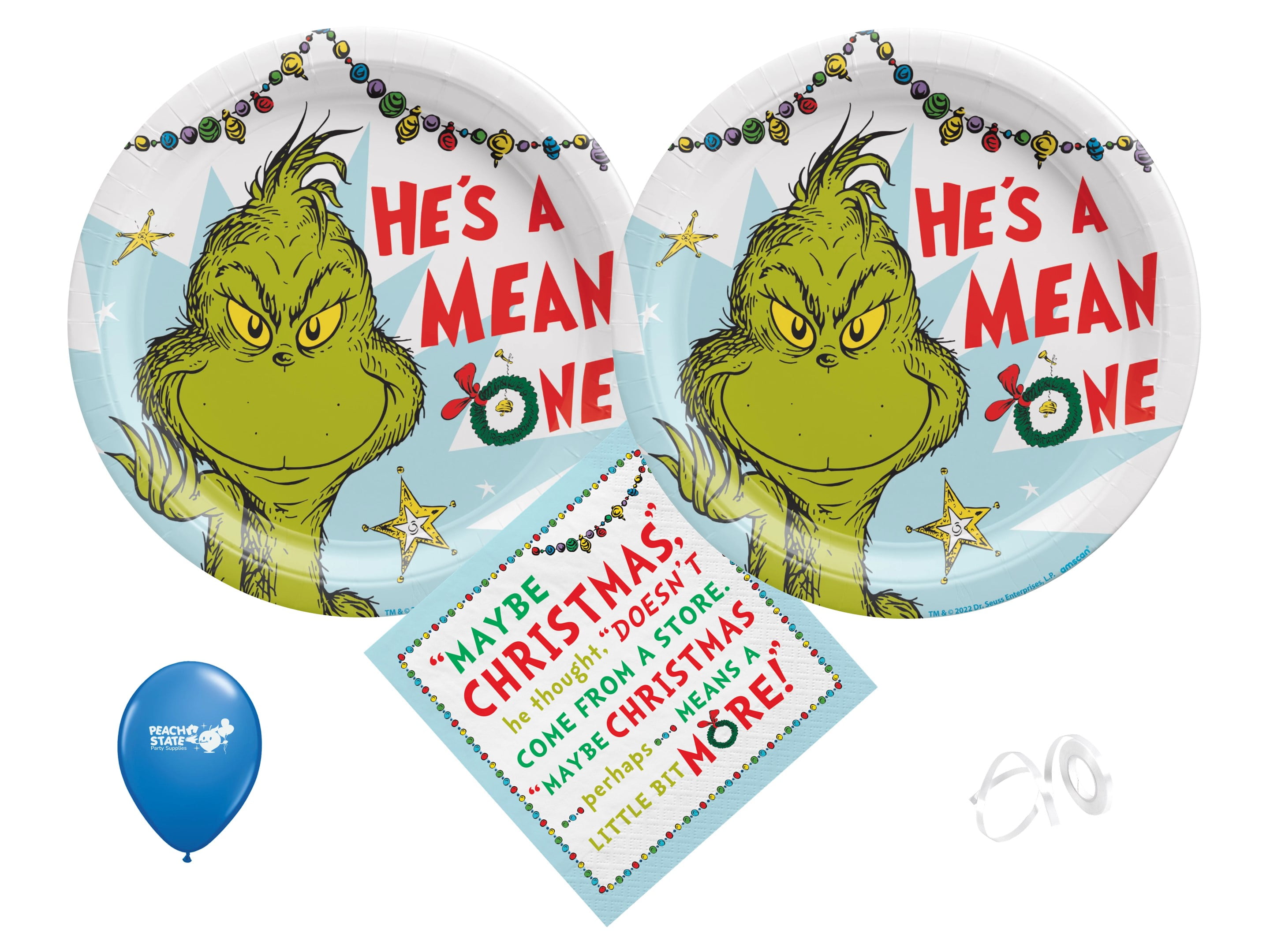 Dr. Seuss The Grinch Christmas Party Supplies Grinch Party