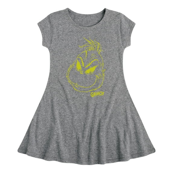 Dr. Seuss The Grinch - Christmas - Plotting Grinch - Toddler & Youth Girls Fit & Flare Dress