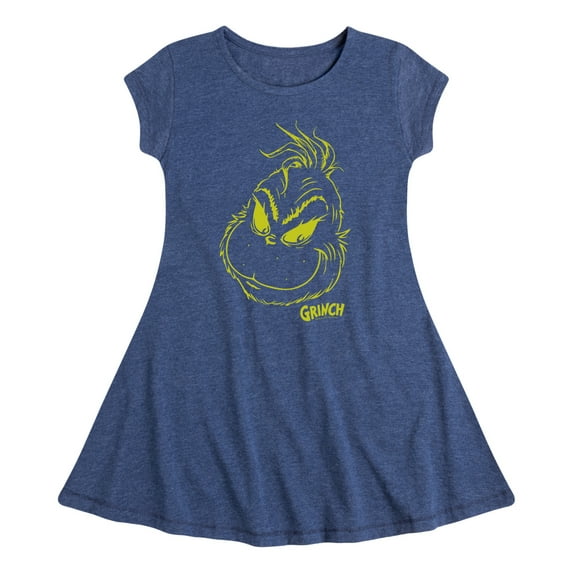Dr. Seuss The Grinch - Christmas - Plotting Grinch - Toddler & Youth Girls Fit & Flare Dress
