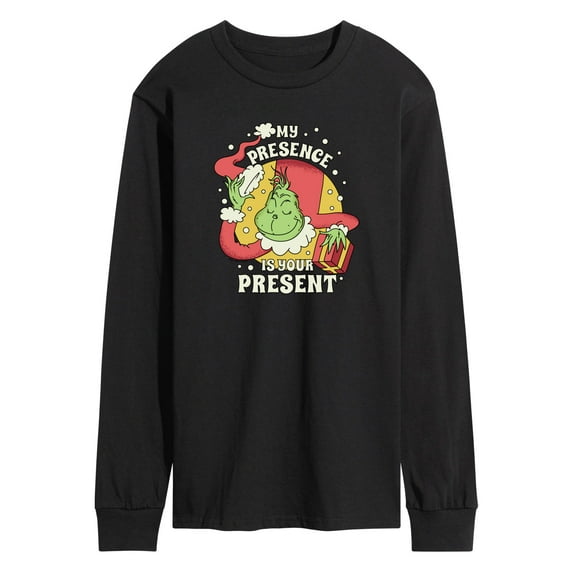 Dr. Seuss The Grinch - Christmas - Presence Is Your Present - Men's Long Sleeve T-Shirt