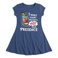 thumbnail image 1 of Dr. Seuss The Grinch - Christmas - Presents Not Presence - Toddler & Youth Girls Fit & Flare Dress, 1 of 3
