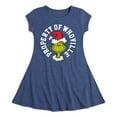 thumbnail image 1 of Dr. Seuss The Grinch - Christmas - Property Of Who-Ville - Toddler & Youth Girls Fit & Flare Dress, 1 of 3