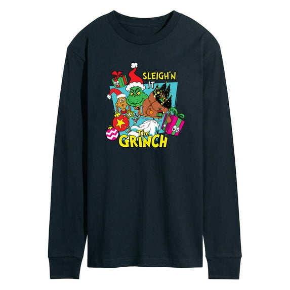 Dr. Seuss The Grinch - Christmas - Sleigh'N It - Men's Long Sleeve T-Shirt
