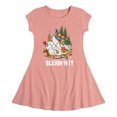 thumbnail image 1 of Dr. Seuss The Grinch - Christmas - Sleigh'N It - Toddler & Youth Girls Fit & Flare Dress, 1 of 1