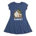 thumbnail image 1 of Dr. Seuss The Grinch - Christmas - Sleigh'N It - Toddler & Youth Girls Fit & Flare Dress, 1 of 3