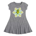 thumbnail image 1 of Dr. Seuss The Grinch - Christmas - Snowflake Face - Toddler & Youth Girls Fit & Flare Dress, 1 of 1
