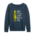 thumbnail image 1 of Dr. Seuss The Grinch - Christmas - Sorry I'm Late, Didn't Want To Come - Women's Lightweight French Terry Long Sleeve Shirt, 1 of 4