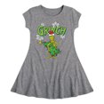 thumbnail image 1 of Dr. Seuss The Grinch - Christmas - Steal Your Tree - Toddler & Youth Girls Fit & Flare Dress, 1 of 1