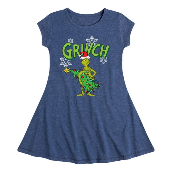 Dr. Seuss The Grinch - Christmas - Steal Your Tree - Toddler & Youth Girls Fit & Flare Dress