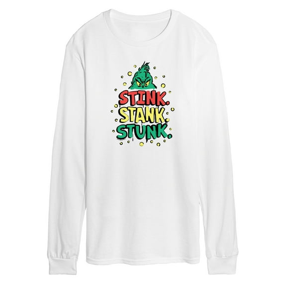 Dr. Seuss The Grinch - Christmas - Stink. Stank. Stunk. - Men's Long Sleeve T-Shirt