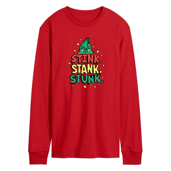 Dr. Seuss The Grinch - Christmas - Stink. Stank. Stunk. - Men's Long Sleeve T-Shirt