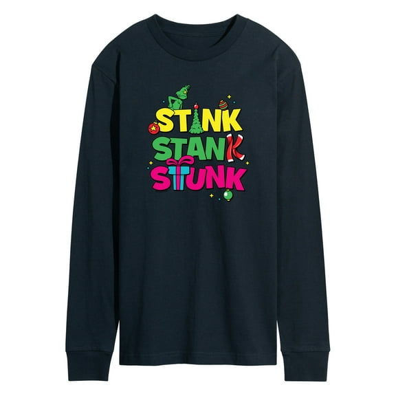 Dr. Seuss The Grinch - Christmas - Stink Stank Stunk - Men's Long Sleeve T-Shirt