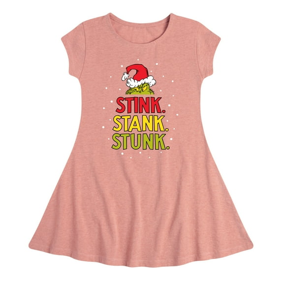 Dr. Seuss The Grinch - Christmas - Stink. Stank. Stunk - Toddler & Youth Girls Fit & Flare Dress